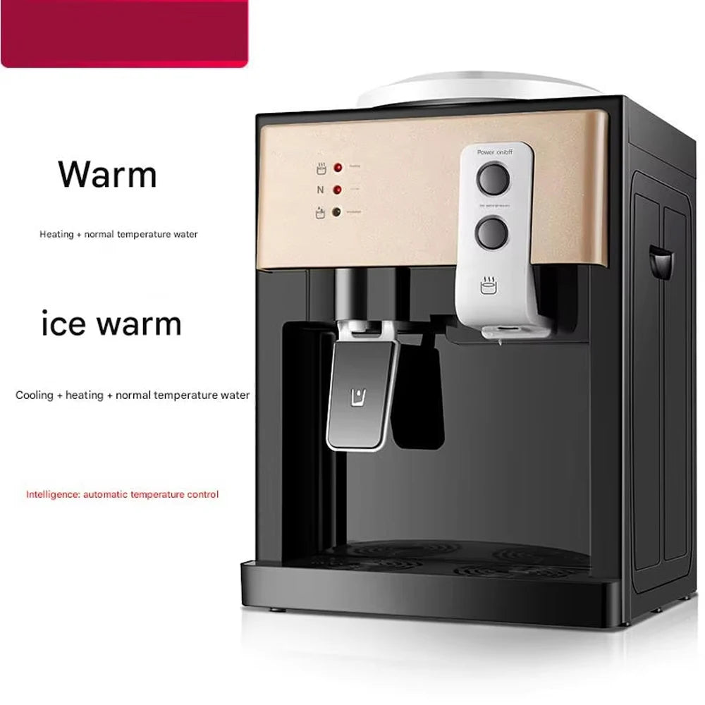Versatile Electric Hot and Cold Water Cooler Dispenser Desktop Top Loading Water Dispenser for Home Office (110V US / 220V EU)