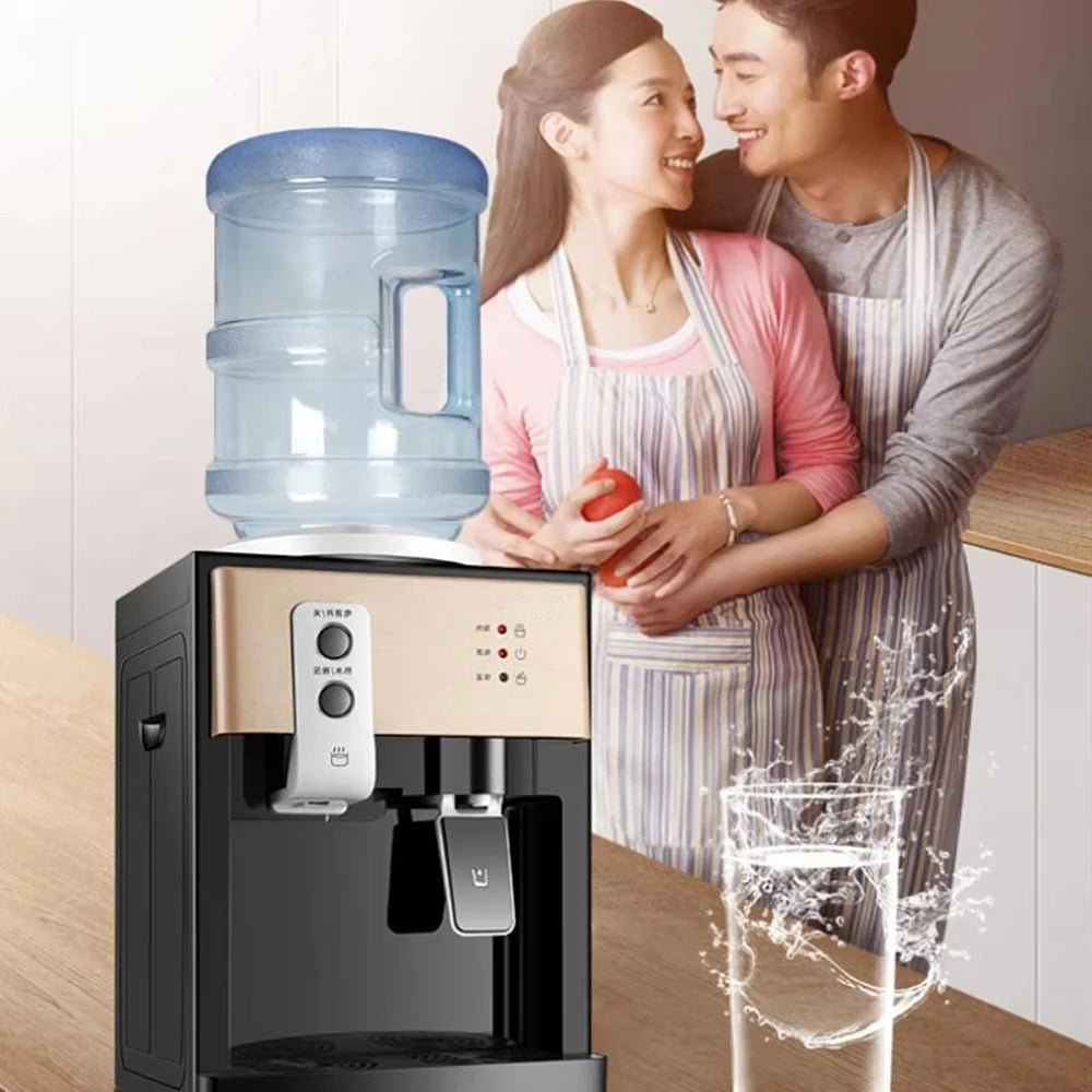 Versatile Electric Hot and Cold Water Cooler Dispenser Desktop Top Loading Water Dispenser for Home Office (110V US / 220V EU)